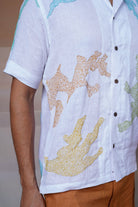 Canvas of Colours 2.0 - Hand Embroidered Unisex Linen Shirt - CiceroniShirtsCultura Studio