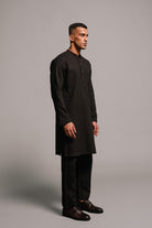 Carbon Co - Linen Men's Kurta Set - CiceroniKurta Set, Festive WearSaphed