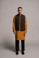 Carbon Co - Linen Men's Nehru Jacket - CiceroniJacketsSaphed