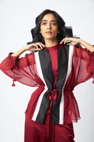 Carla - Sheer Tie - up Jacket & Pants - CiceroniCo - ord SetMadder Much