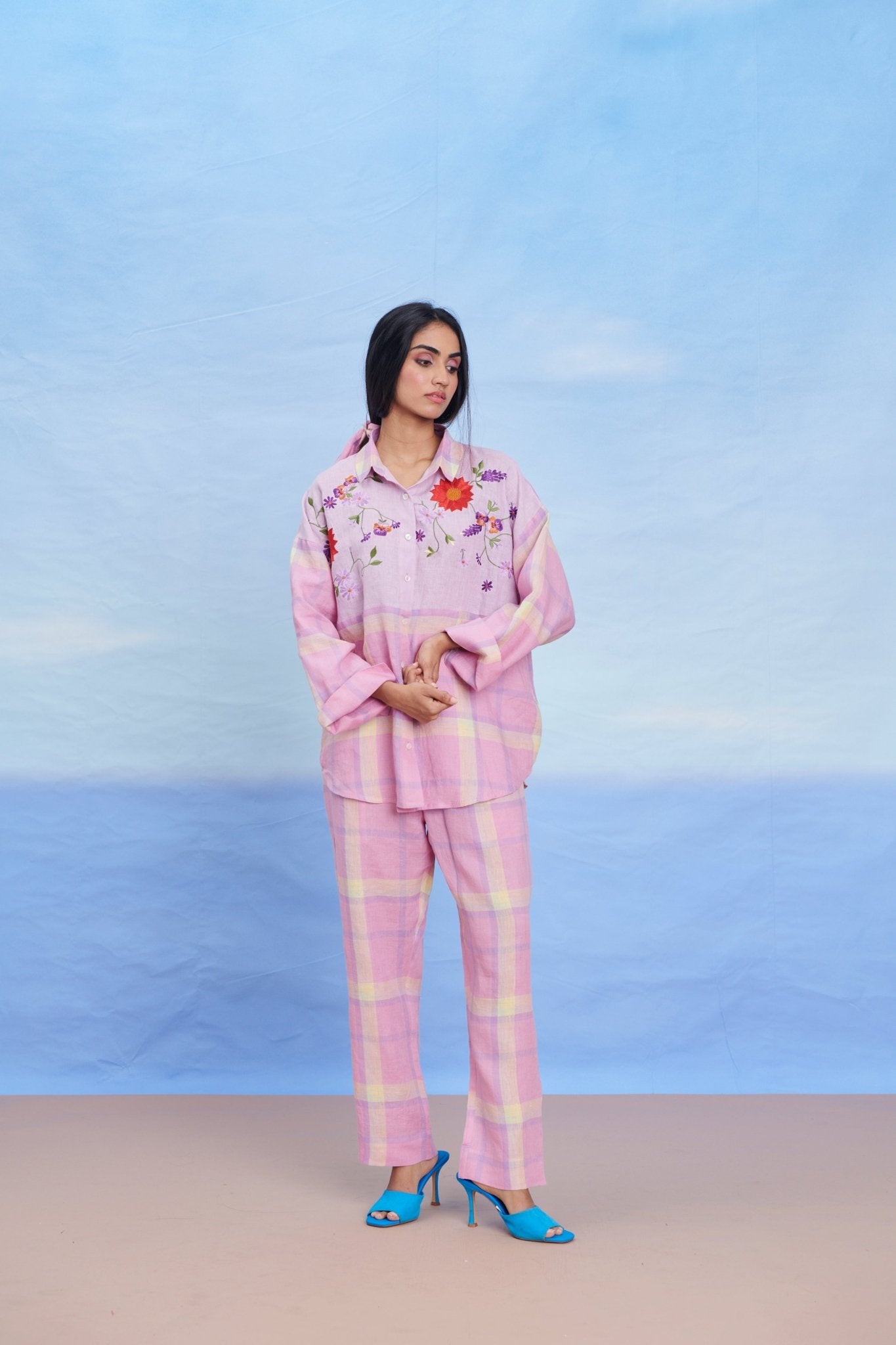 Cassata Linen Oversized Flared Shirt - CiceroniWomen ShirtsSaphed