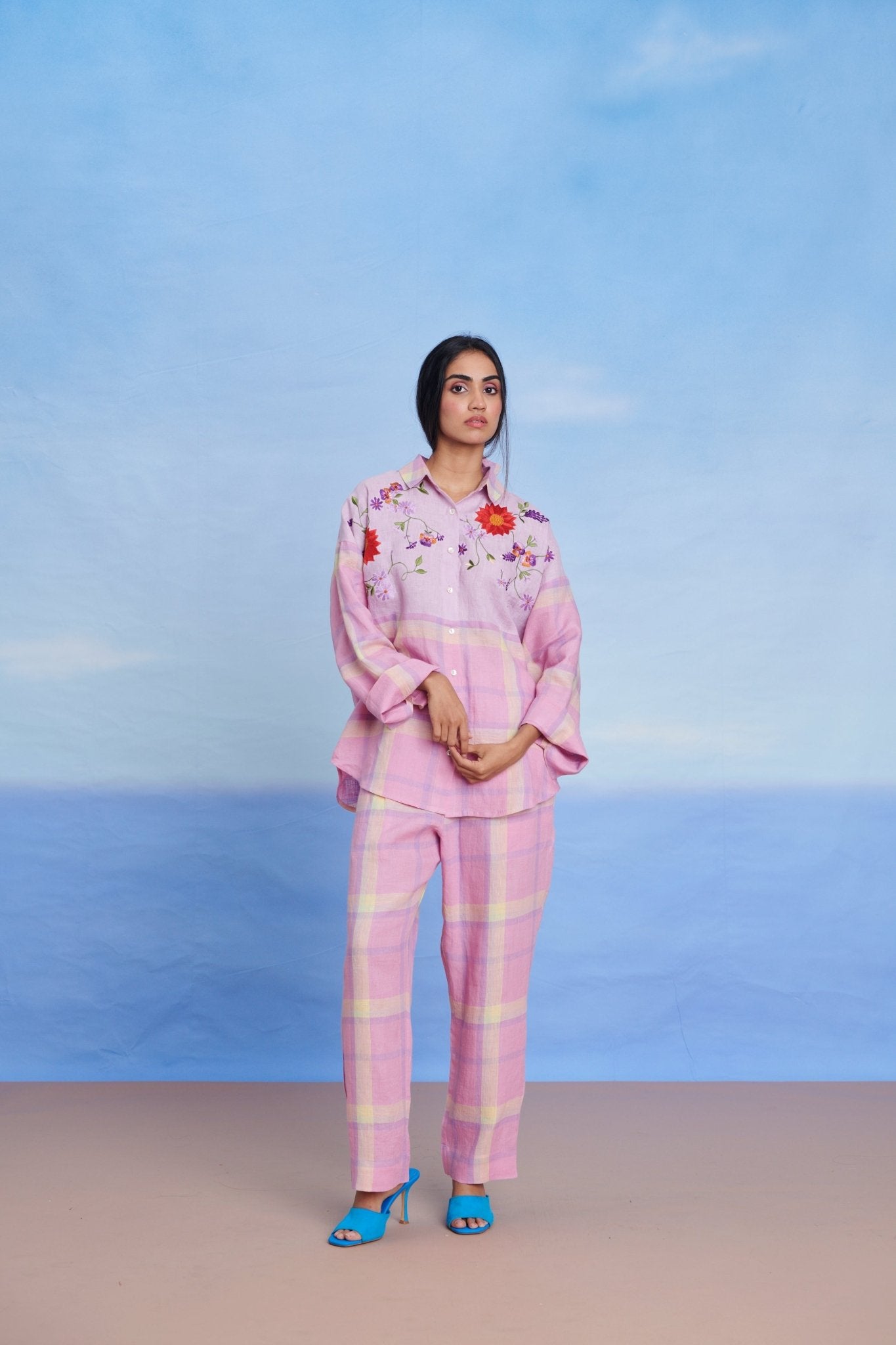 Cassata Linen Oversized Flared Shirt - CiceroniWomen ShirtsSaphed