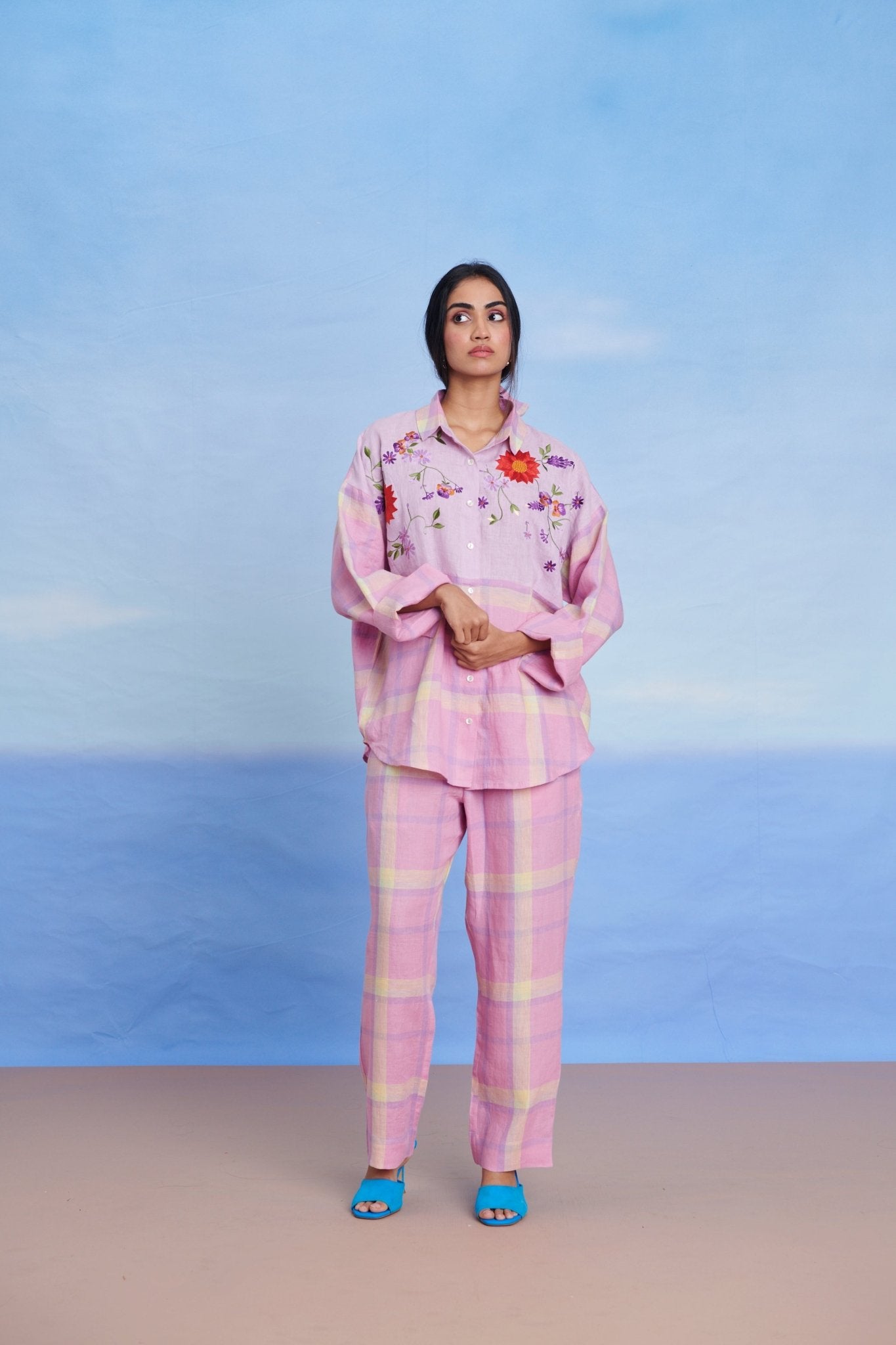 Cassata Linen Oversized Flared Shirt - CiceroniWomen ShirtsSaphed