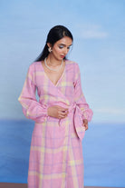 Cassata Linen Wrap Billow Dress - CiceroniDressesSaphed