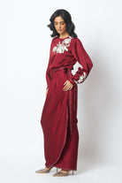 Cathy - One Piece Blouson Drape Skirt - CiceroniDressMadder Much