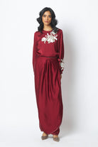 Cathy - One Piece Blouson Drape Skirt - CiceroniDressMadder Much