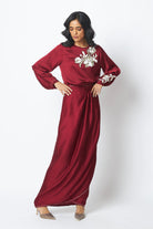 Cathy - One Piece Blouson Drape Skirt - CiceroniDressMadder Much