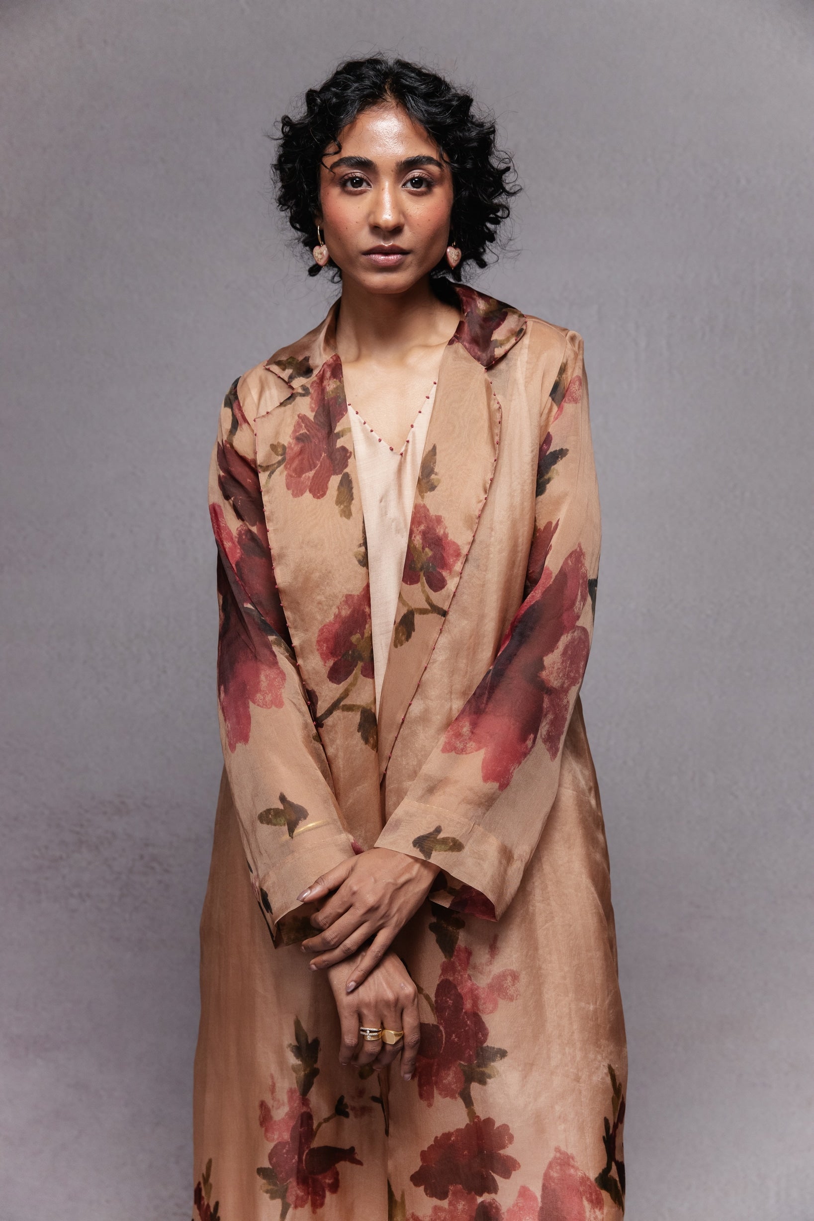 Cattleya Trench in Beige Set - CiceroniJacket SetSubbah