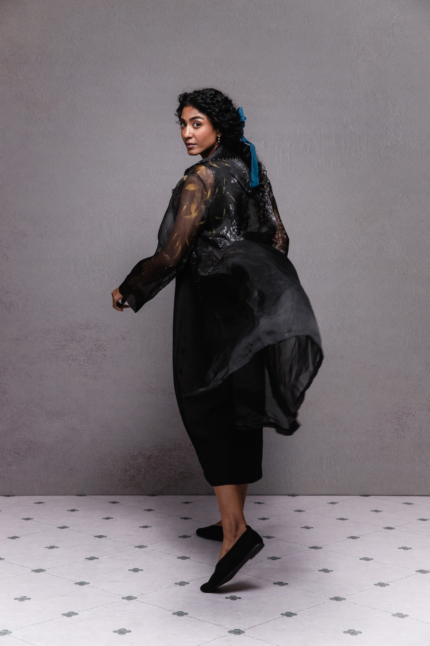 Cattleya Trench in Black Set - CiceroniJacket SetSubbah