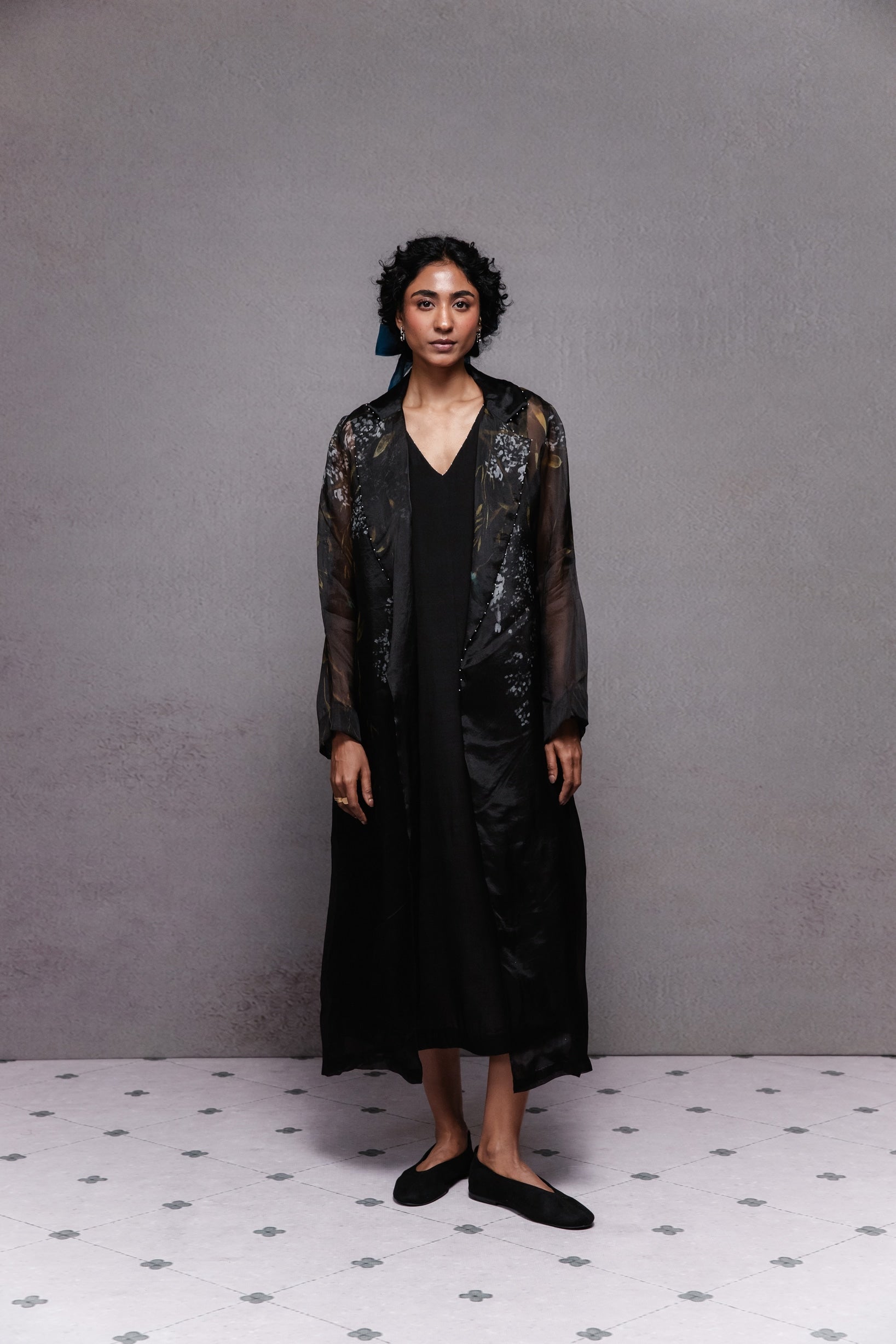 Cattleya Trench in Black Set - CiceroniJacket SetSubbah