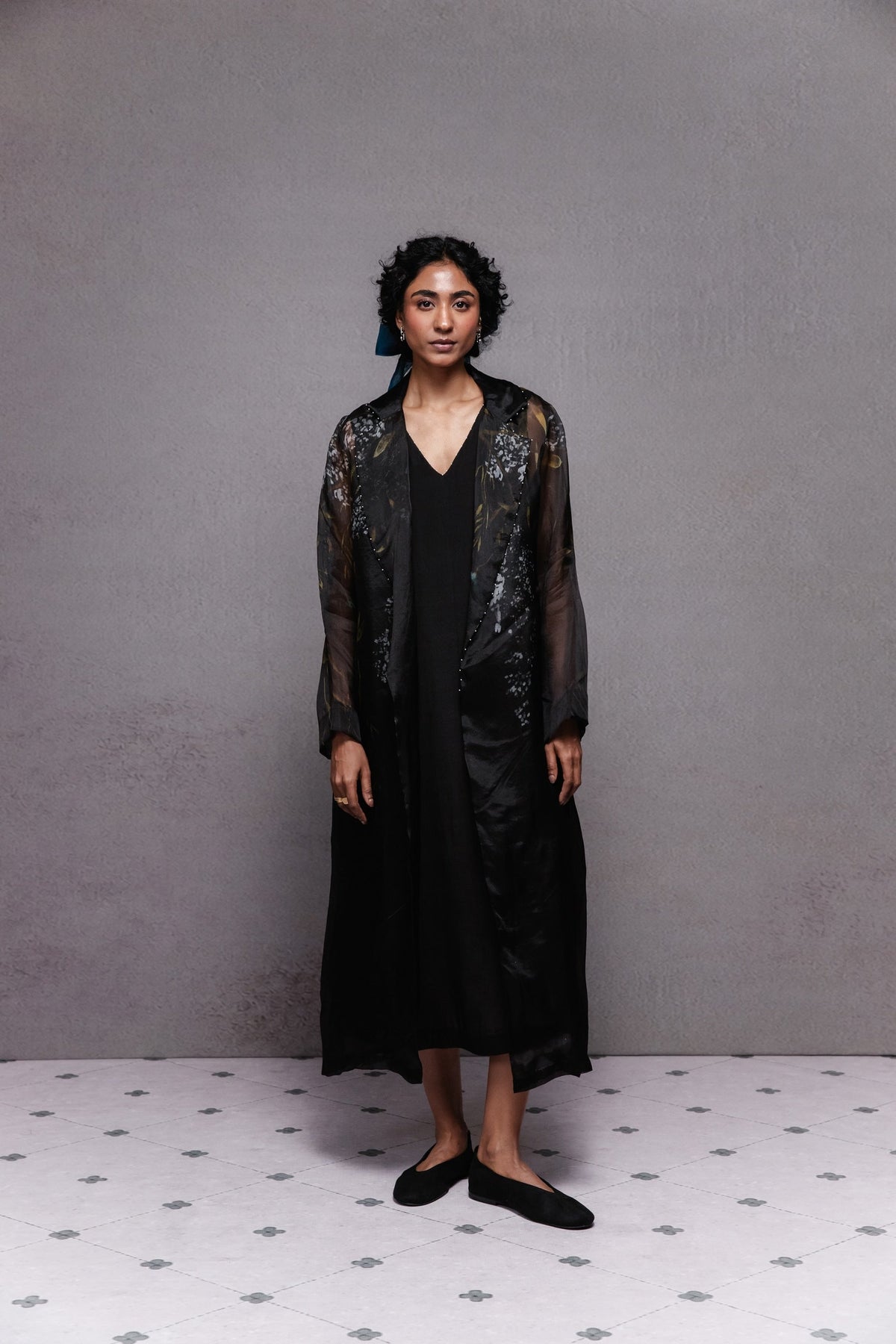 Cattleya Trench in Black Set - CiceroniJacket SetSubbah