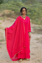 Cerise Kurta Set with Dupatta - CiceroniKurta Set, Everyday WearMaidaan