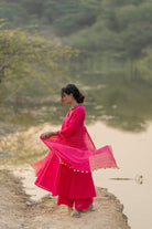 Cerise Kurta Set with Dupatta - CiceroniKurta Set, Everyday WearMaidaan