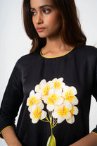 Chafa Bloom Black Set - CiceroniKurta Set, Everyday WearPrachi Kamat