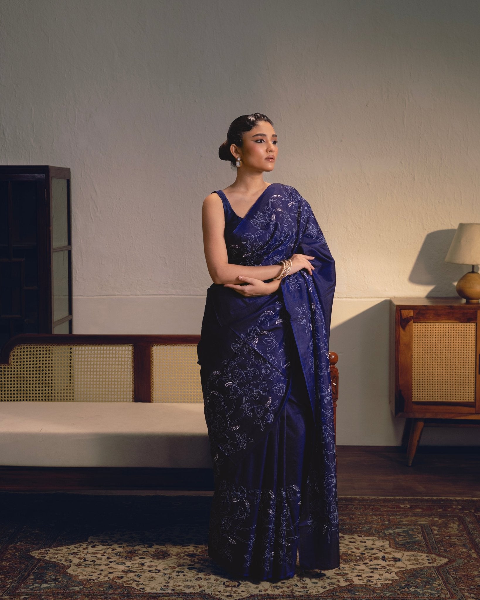 Chaiti - Navy - CiceroniSareeIra