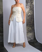 Chanderi Striped Tube and Silk Trousers Set - CiceroniCo - ord SetOtouto