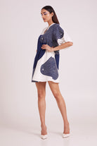 Chandra - Embroidered Full Moon Short Dress - CiceroniDressMadder Much
