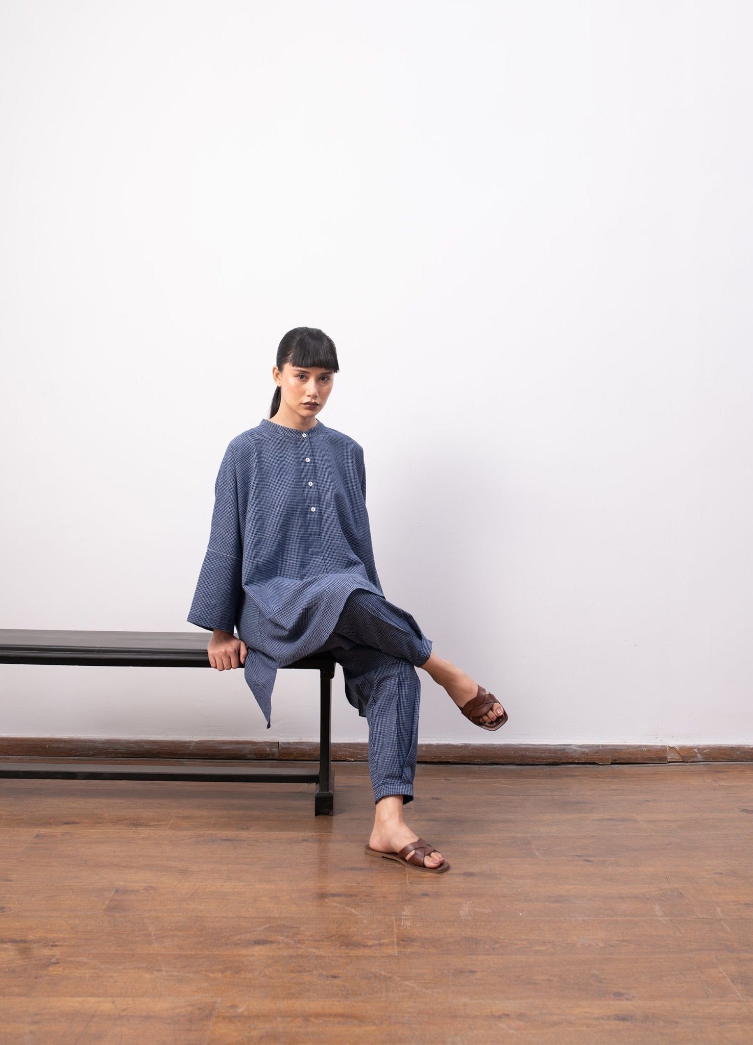 Charlotte Co - ord Set - Navy Blue - CiceroniKurta Set, Everyday WearHiranya