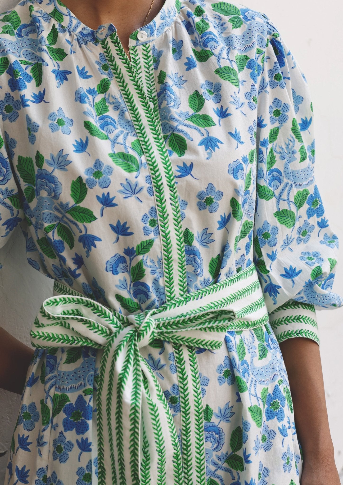 Chaupad Shirt Dress - Swamp Deer - CiceroniDressesThe Raw India