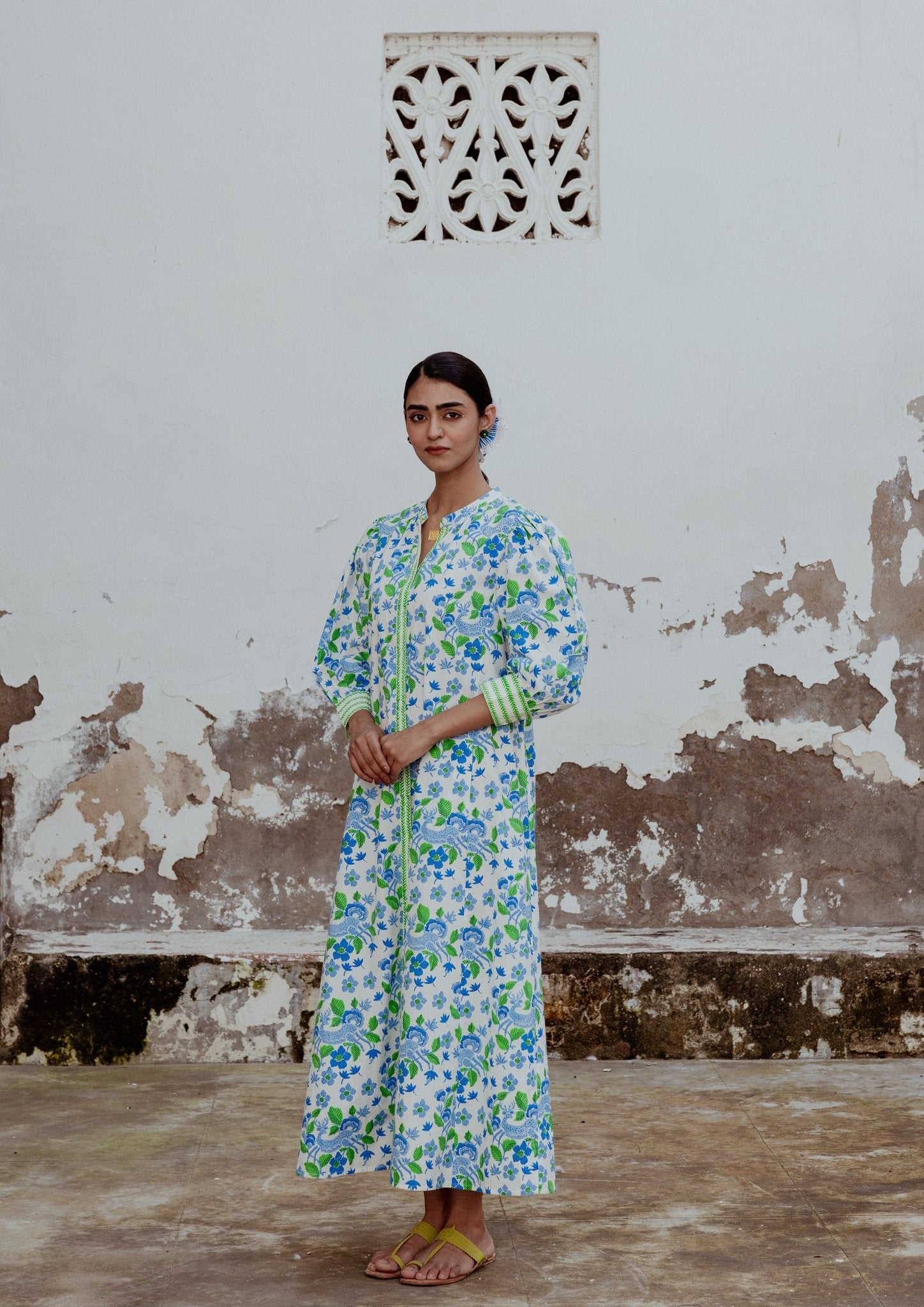 Chaupad Shirt Dress - Swamp Deer - CiceroniDressesThe Raw India