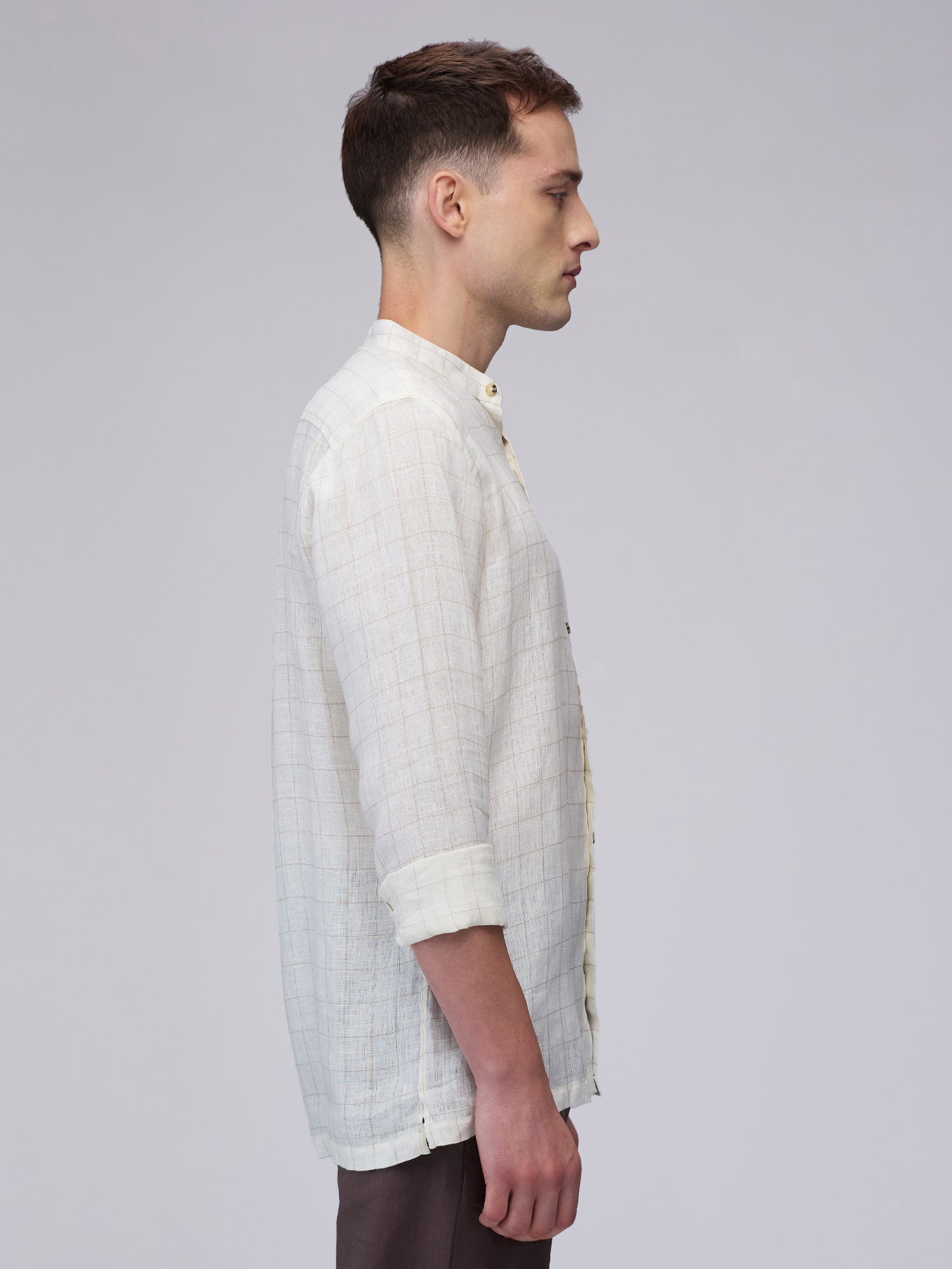 Check Shirt - 100% Linen - CiceroniMen Shirtsbhrāta