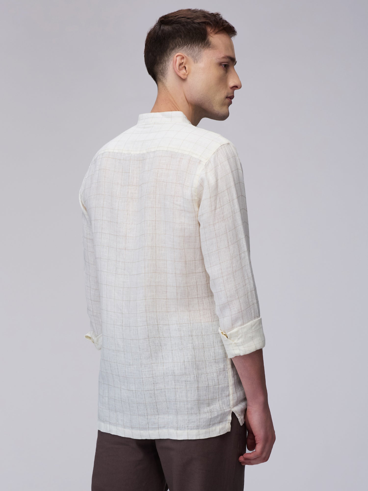 Check Shirt - 100% Linen - CiceroniMen Shirtsbhrāta