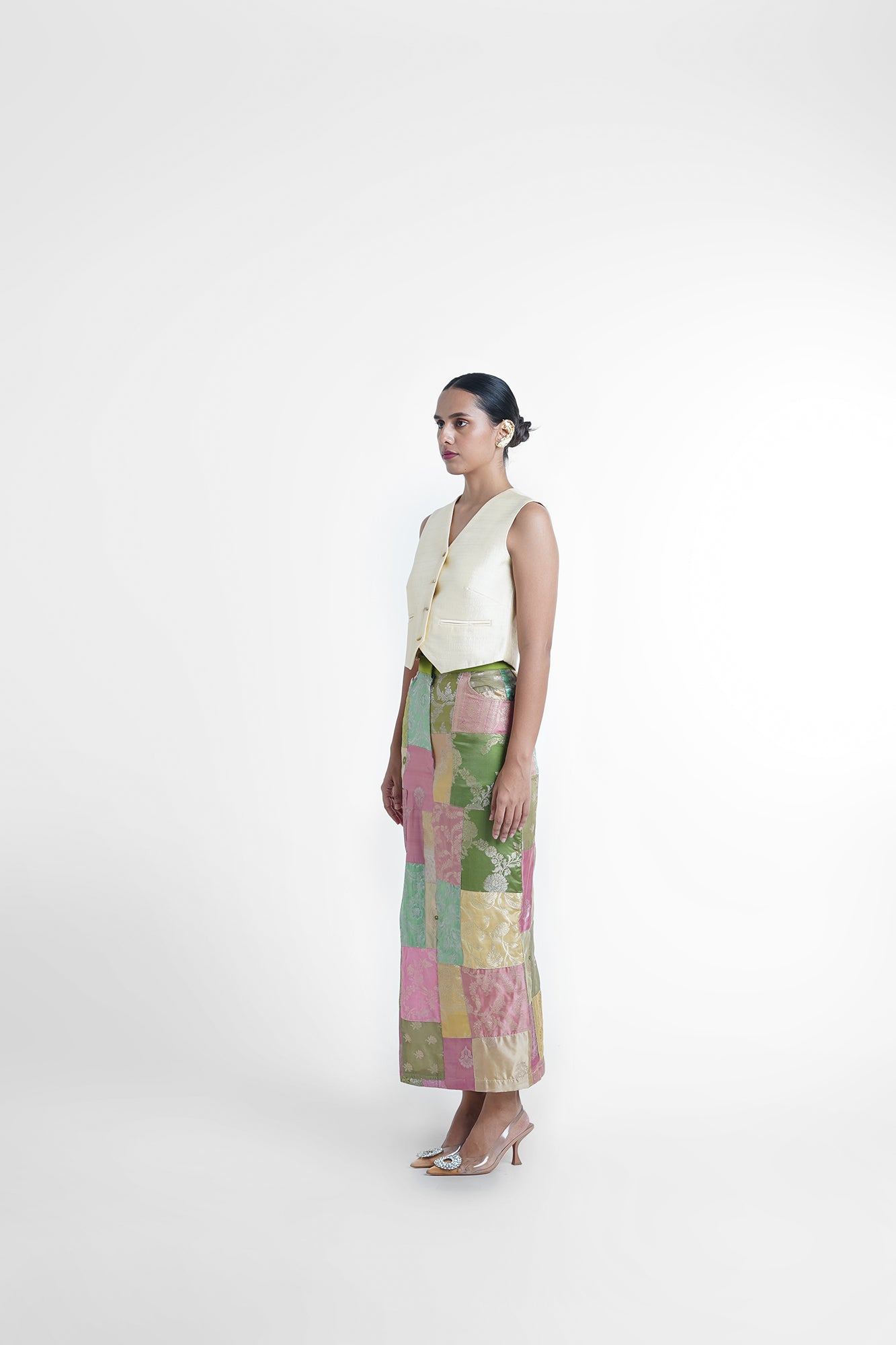 Cheri Upcycled Silk Pencil Skirt - CiceroniSkirtsShriya Singhi