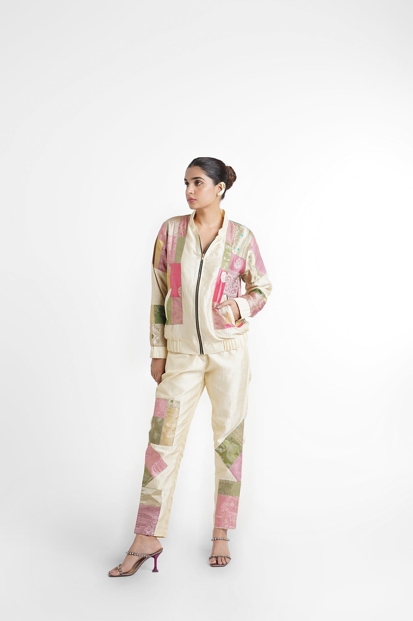 Cheri Upcycled Silk Unisex Bomber Jacket - CiceroniJacketsShriya Singhi