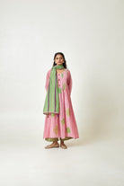 Cherry Blossom Block Printed Kurta Set with Dupatta - CiceroniKurta SetPants and Pajamas