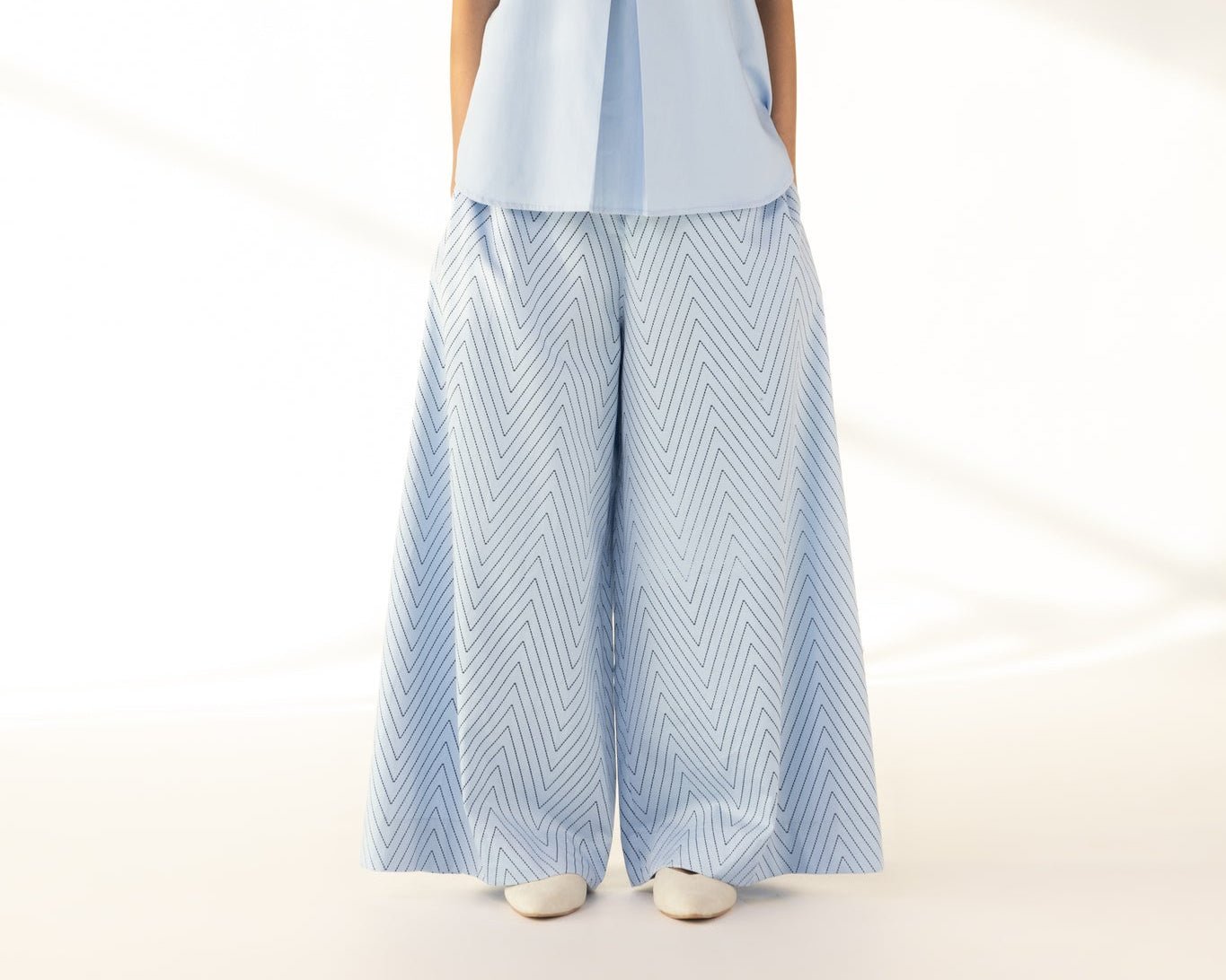 Chevron Blue Pants - CiceroniWomen PantsOtouto