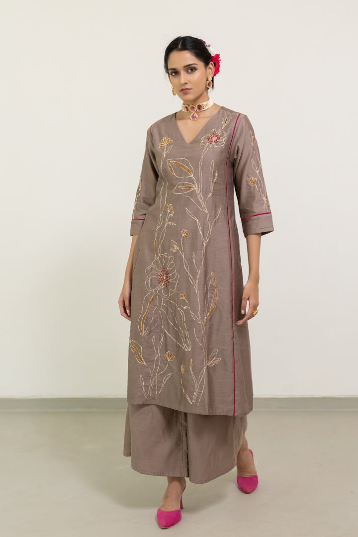 Chhayaa Embroidered Kurta Set with Dupatta - CiceroniKurta Set, Festive WearSilai Studio
