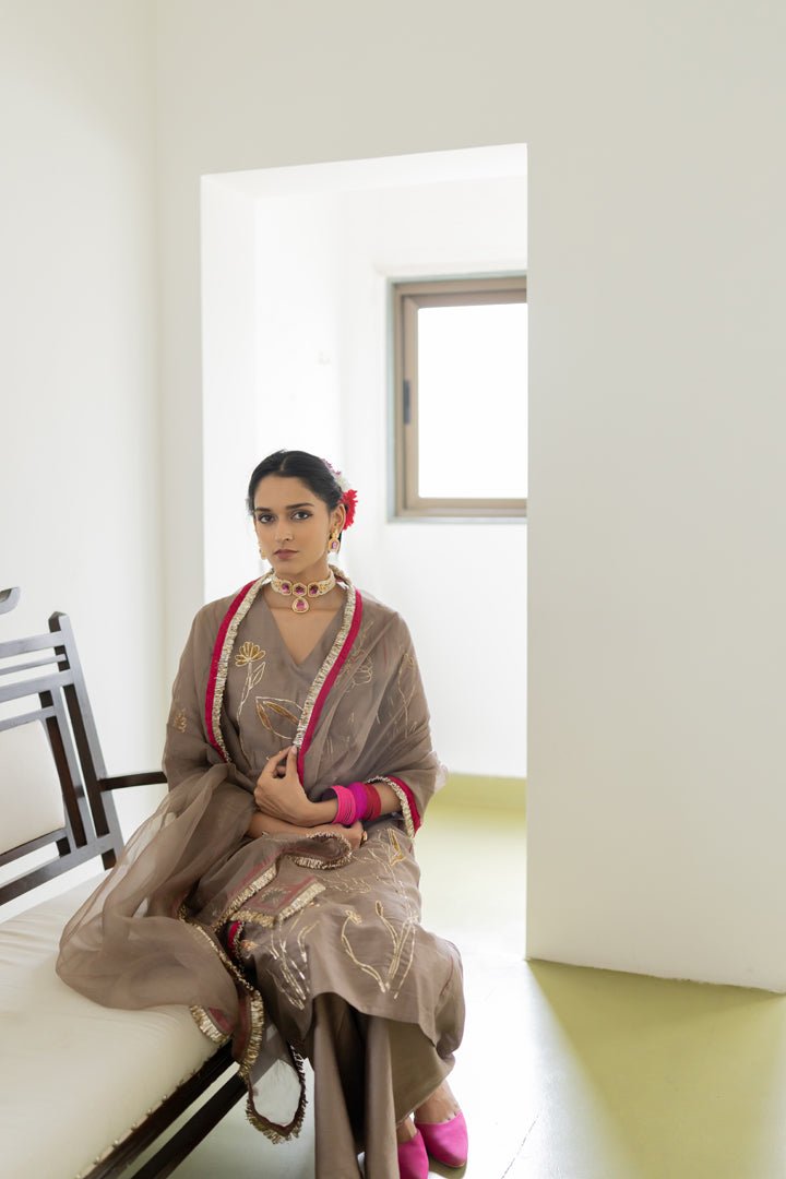 Chhayaa Embroidered Kurta Set with Dupatta - CiceroniKurta Set, Festive WearSilai Studio