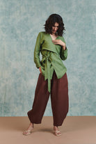 Chocolate Linen Billow Pants - CiceroniWomen PantsSaphed