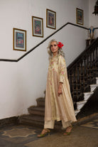 Chowa Kurta Set - Ecru and Pink - CiceroniKurta Set, Everyday WearKhyati Rughani
