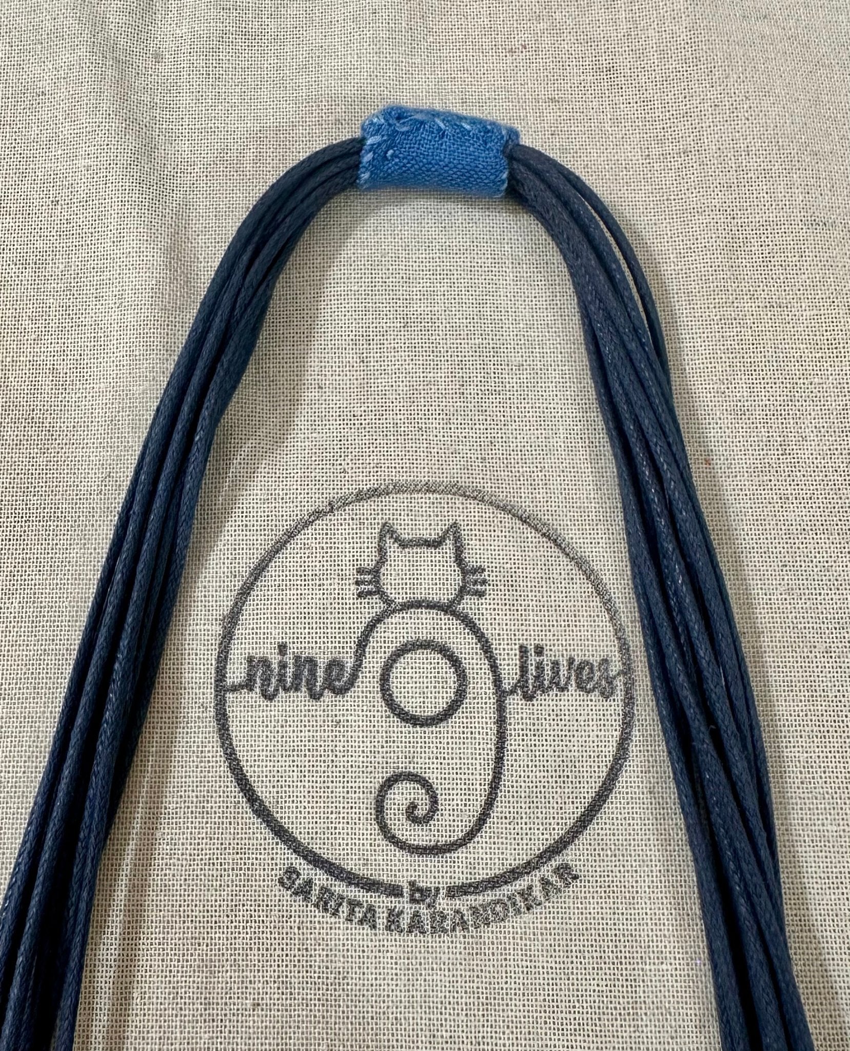 Circular Fabric Neckpiece - Blue - CiceroniNeckpieceNine Lives