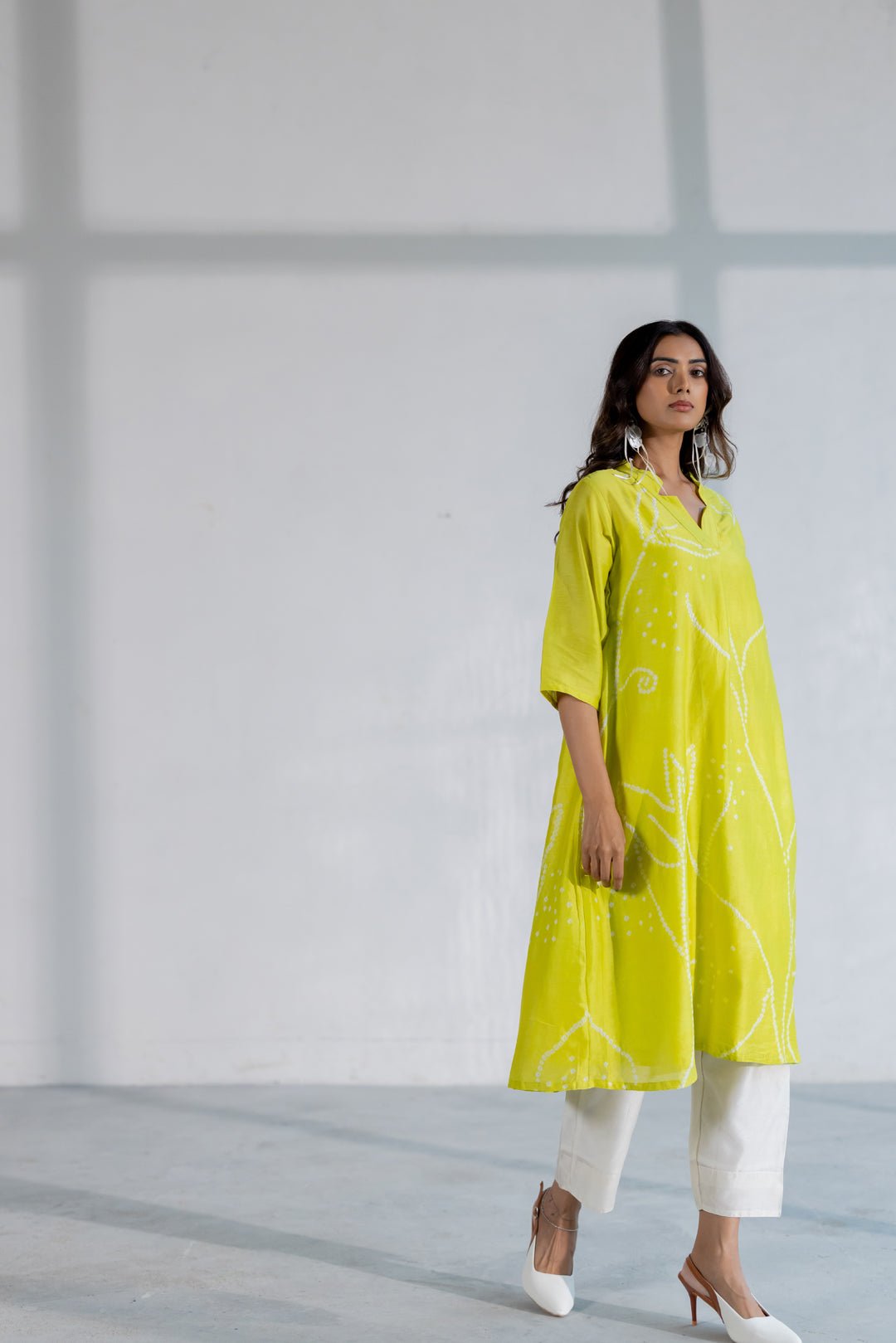 Citron Bandhani Kurta Set - CiceroniKurta SetSilai Studio