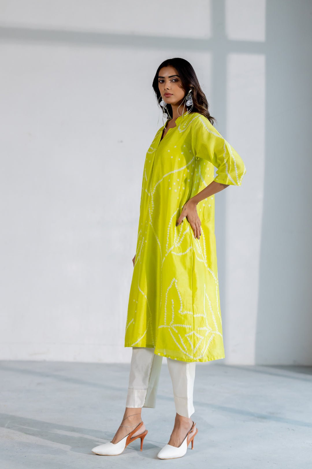 Citron Bandhani Kurta Set - CiceroniKurta SetSilai Studio