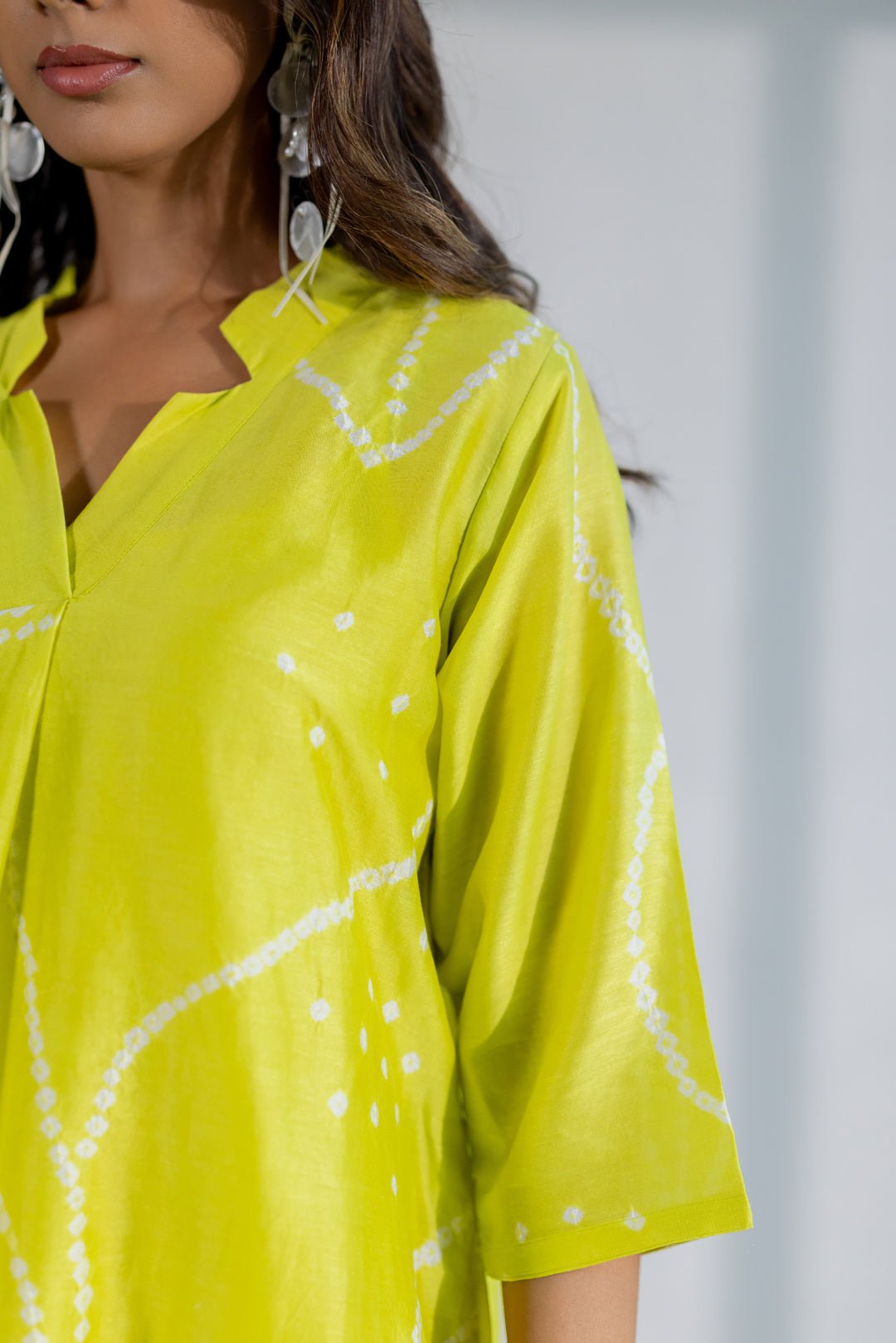 Citron Bandhani Kurta - CiceroniKurtaSilai Studio