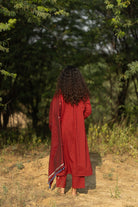 Claret Kurta Set with Dupatta - CiceroniKurta Set, Everyday WearMaidaan