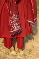 Claret Kurta Set with Dupatta - CiceroniKurta Set, Everyday WearMaidaan