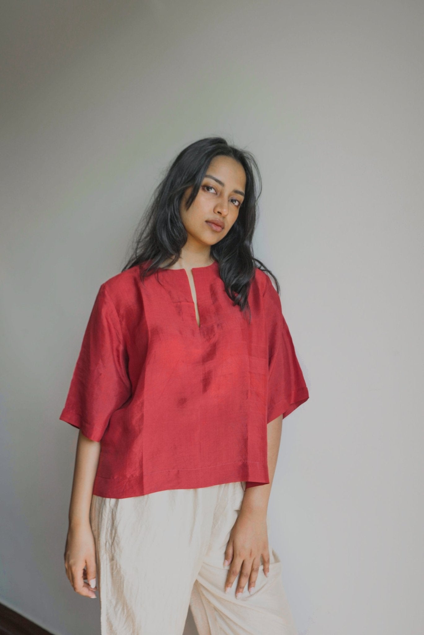 Claret Top - Red - CiceroniTopswith N.