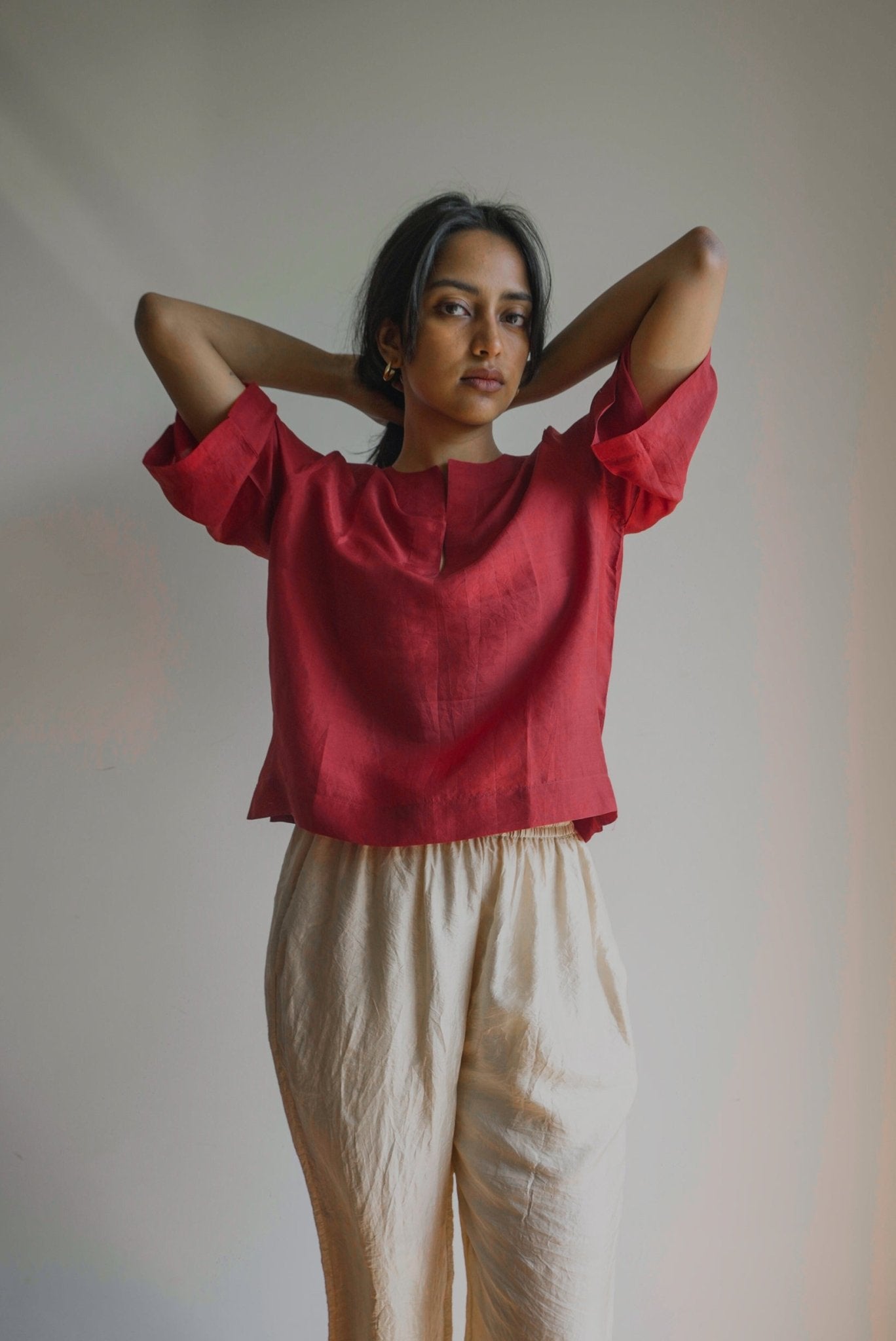 Claret Top - Red - CiceroniTopswith N.