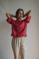 Claret Top - Red - CiceroniTopswith N.