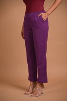 Classic Purple Pant with Pocket - CiceroniPantsRang by Rajvi