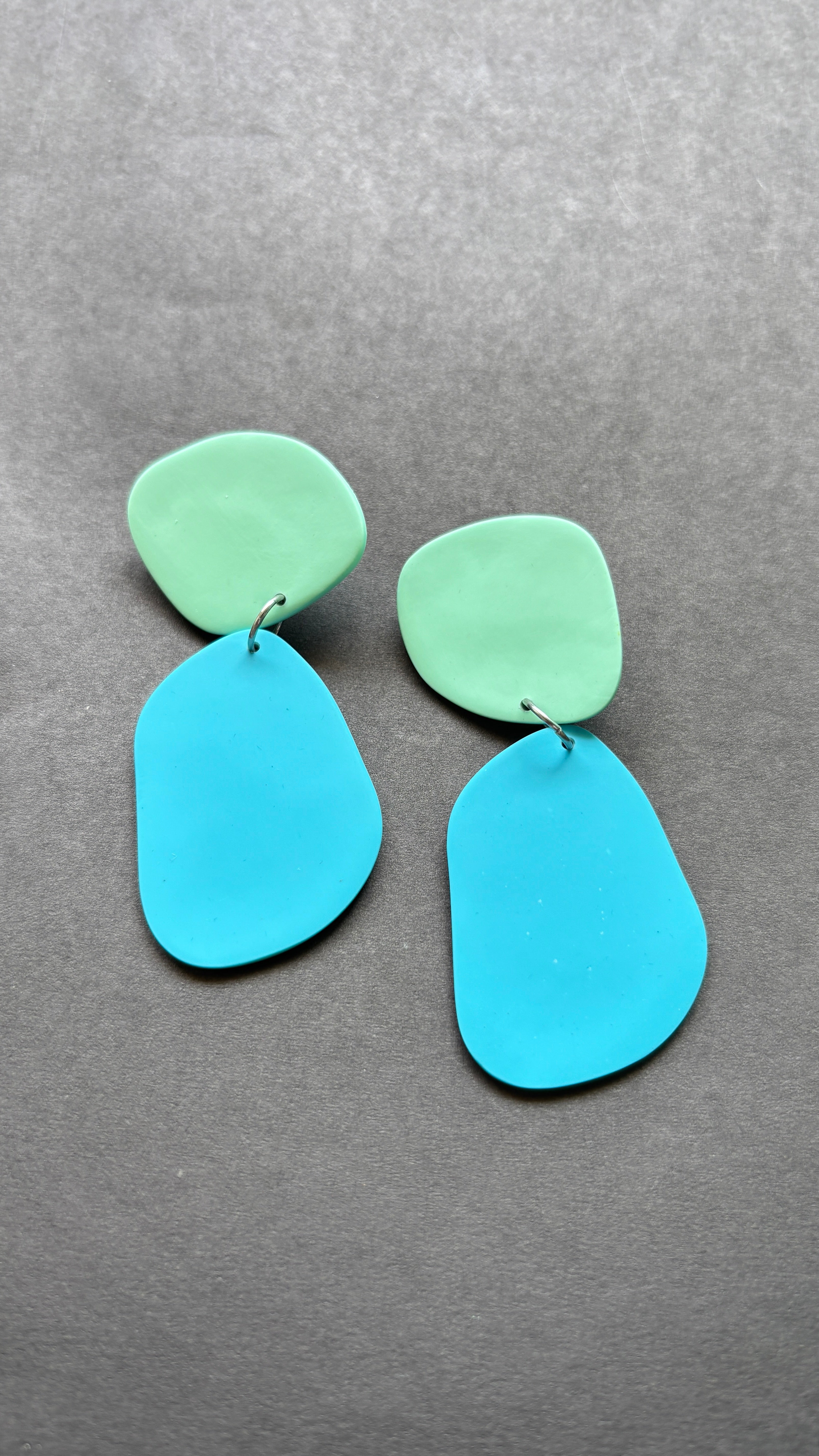 Classic Quads - Mint Green and Turquoise - CiceroniEarringsColoured Ears