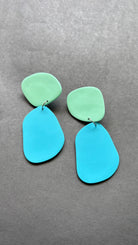 Classic Quads - Mint Green and Turquoise - CiceroniEarringsColoured Ears