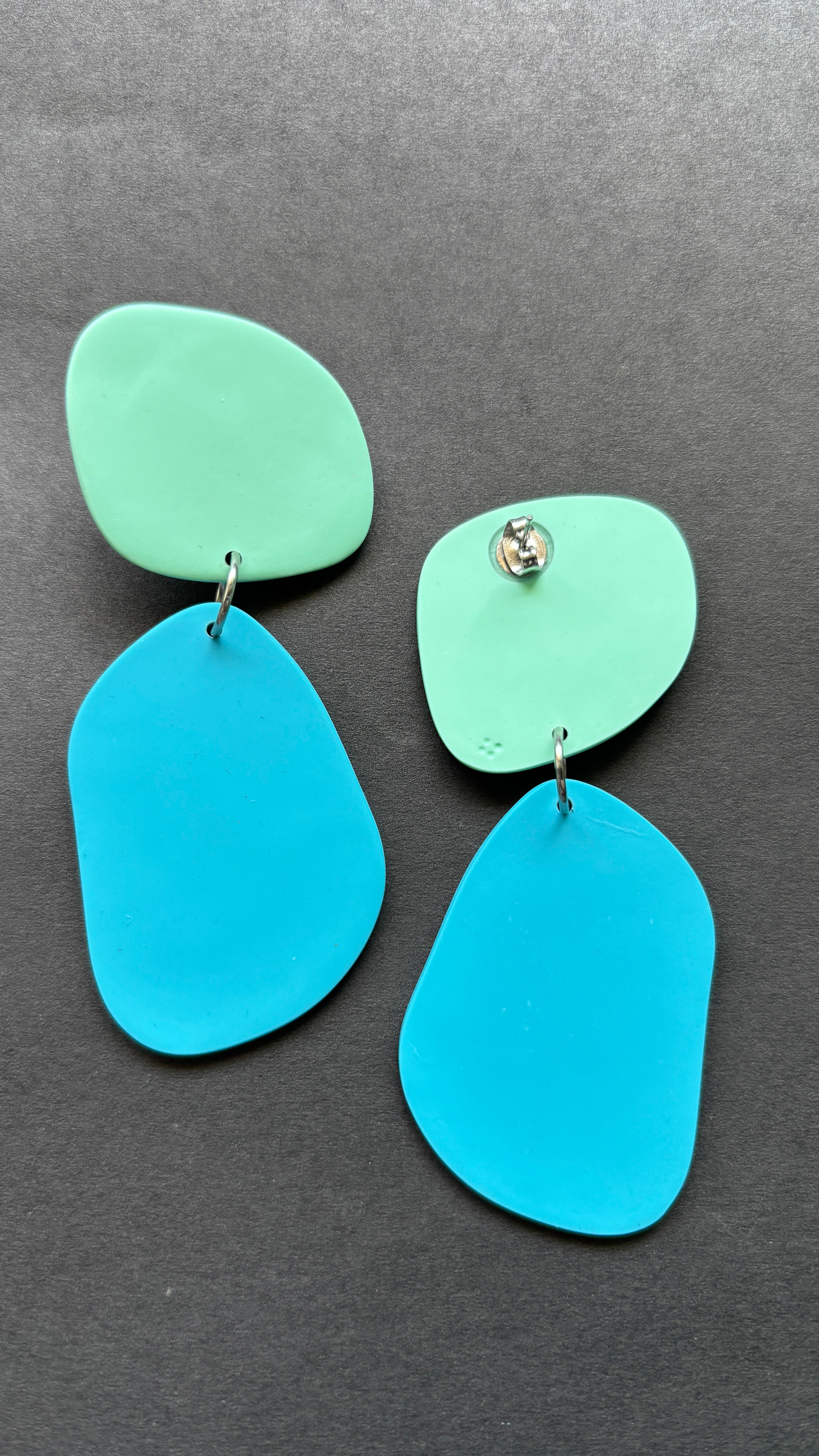 Classic Quads - Mint Green and Turquoise - CiceroniEarringsColoured Ears