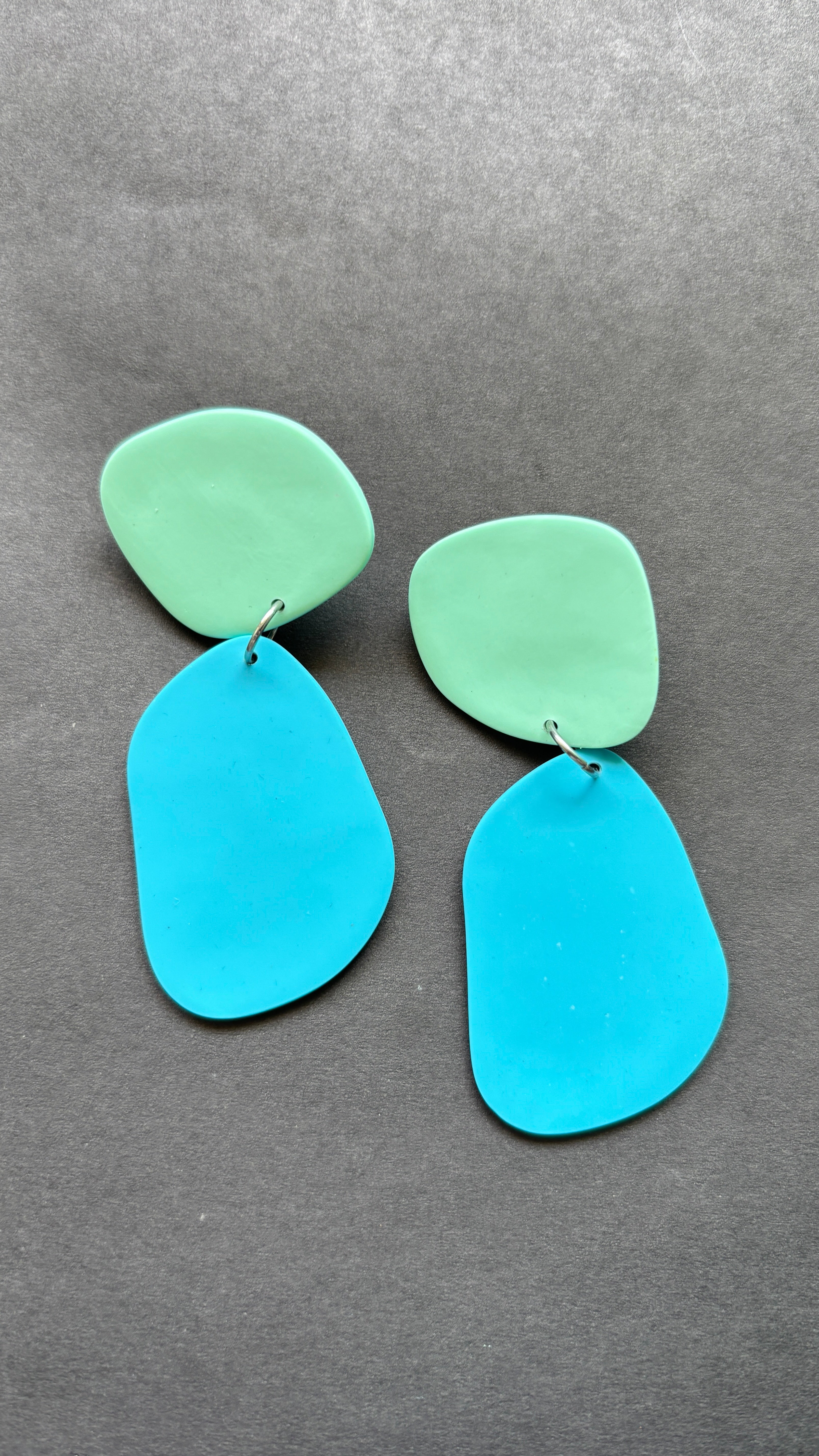 Classic Quads - Mint Green and Turquoise - CiceroniEarringsColoured Ears