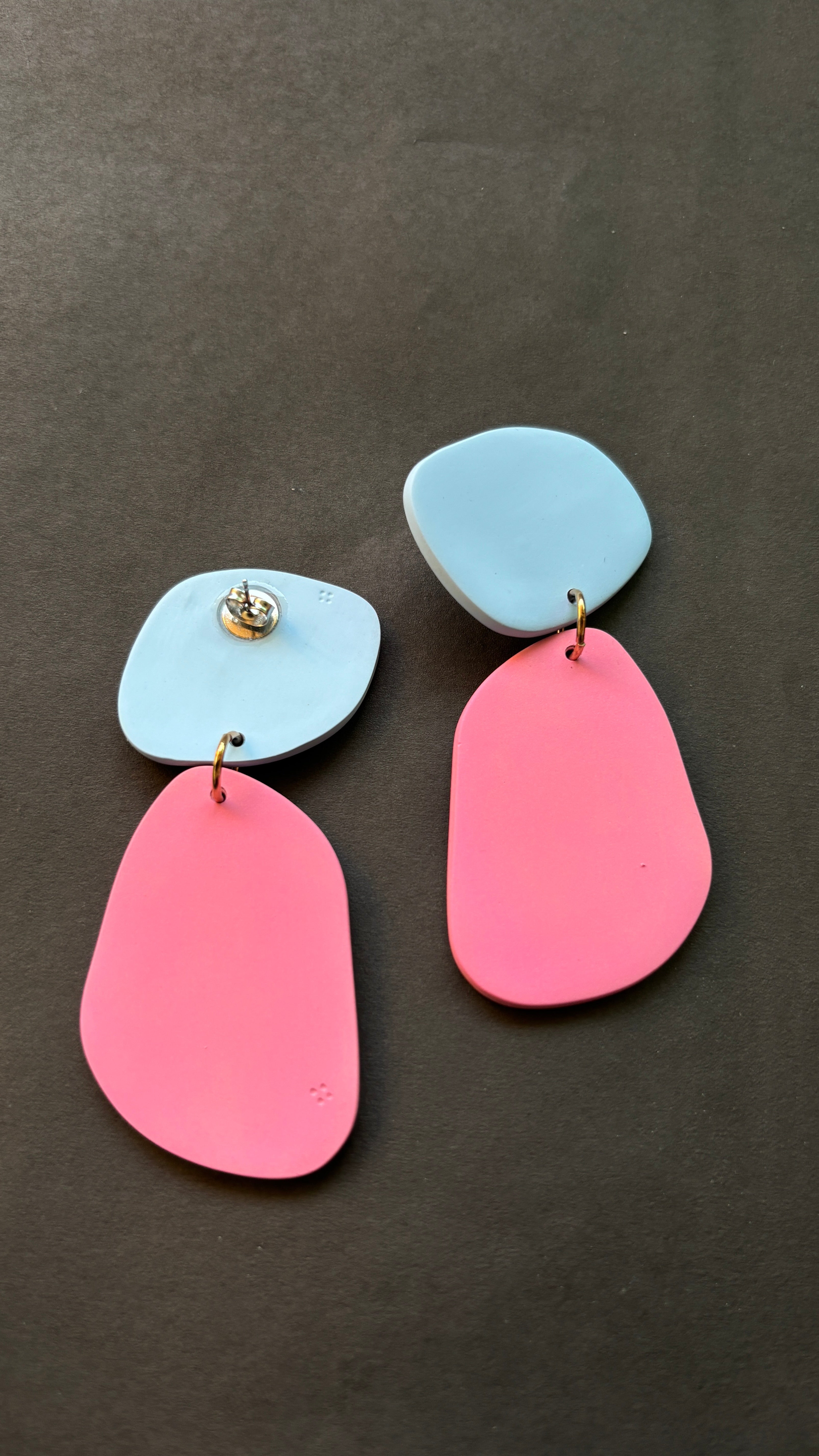 Classic Quads - Pale Blue and Blush - CiceroniEarringsColoured Ears