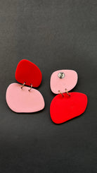 Classic Quads - Red and Paeony - CiceroniEarringsColoured Ears